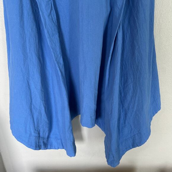 Free People Straplss Dress Blue Free-est Maxi Women's Sz M Smocked Boning Cotton - Picture 5 of 9